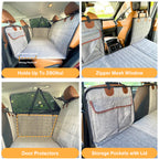 Backseat Extender for Dogs - Grey with Door Covers