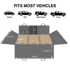 Backseat Extender for Dogs - Black with Door Covers